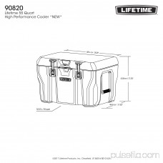 Lifetime 55 Quart High Performance Cooler, Grey, 90820 563328990